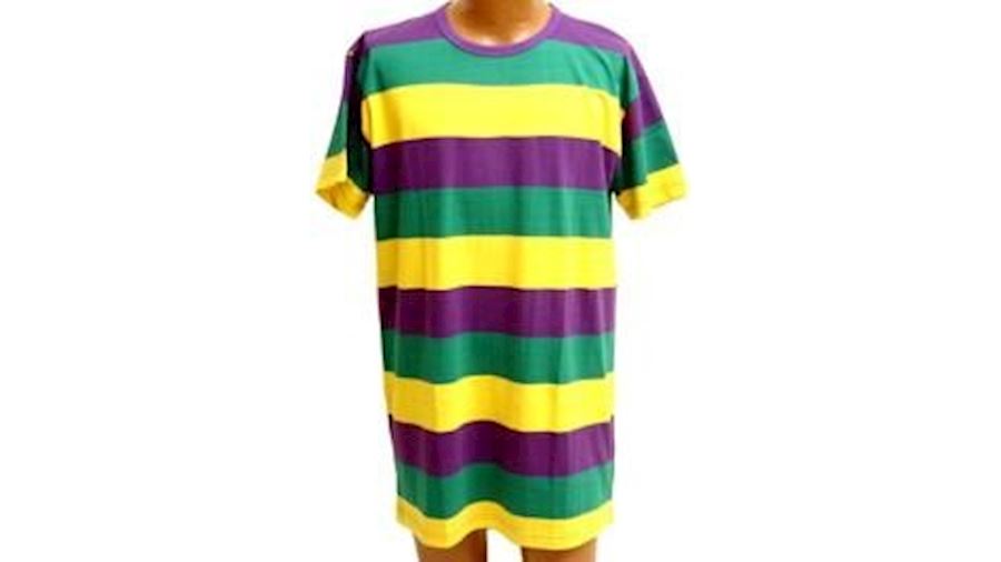 One Size Long Mardi Gras Rugby Shirt/Dress