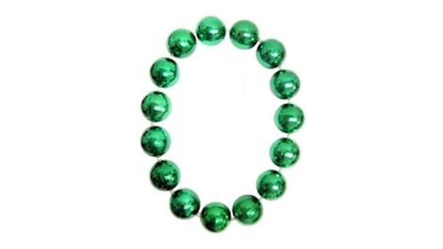 48in 80mm Disco Ball Shape Green/ White AB Spacers