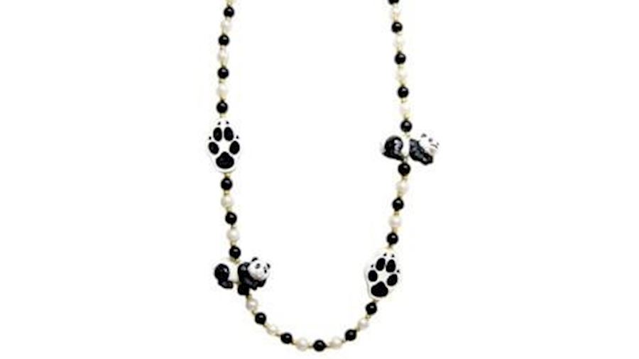 42in Panda Bear/ Paw print Bead{feet foot}-EA