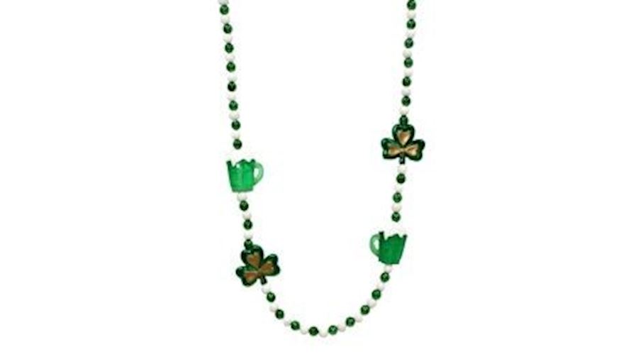 42in Shamrock/ Clover w/Beer Mugs Bead {st patrick