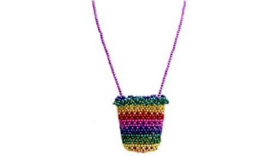 42in Rainbow Beaded Can Holders Bead-EA