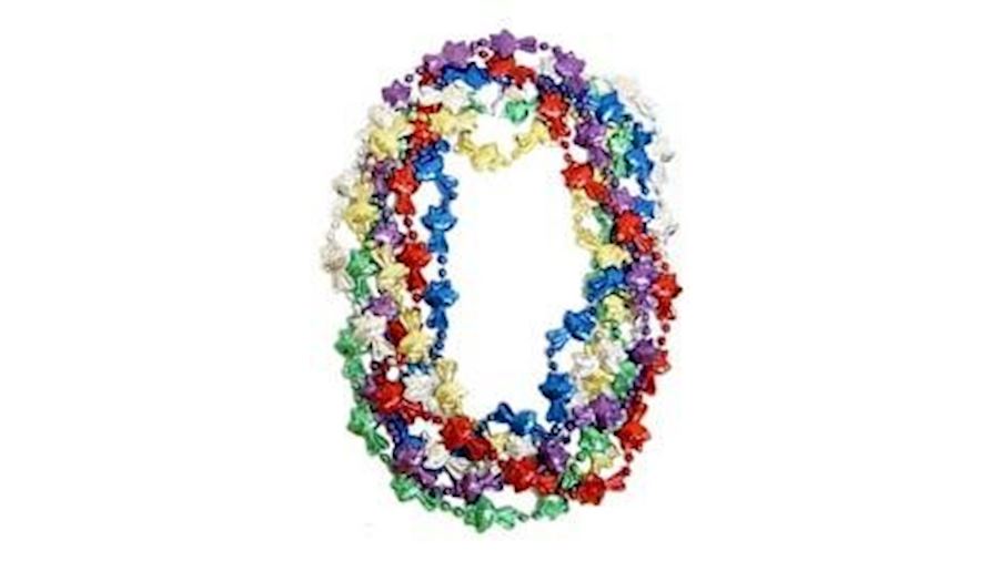 36in Metallic 6 Assorted Color Bunny Beads{throw}-