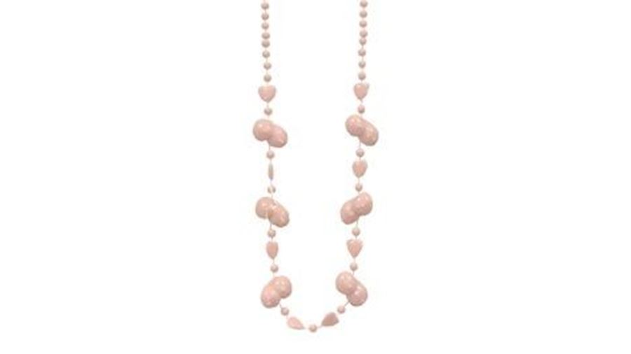 33in Natural Color Breast Beads{throw}-CS