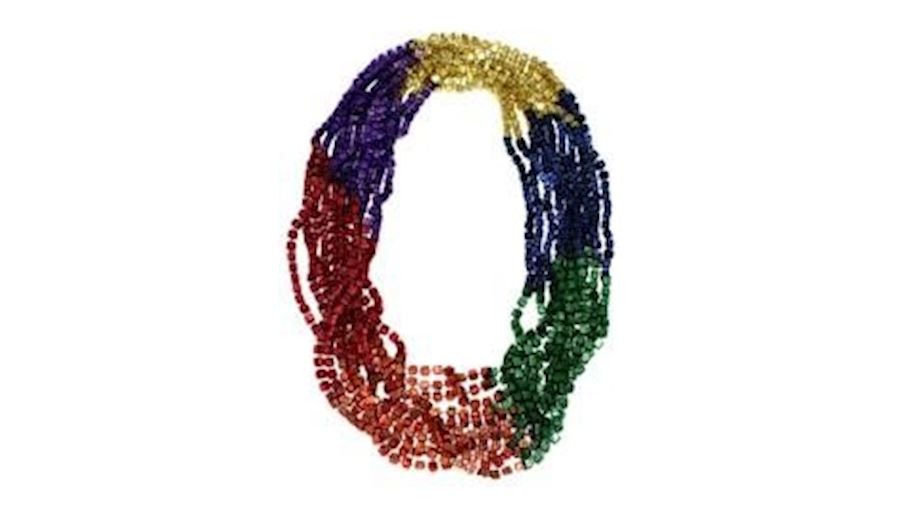 33in 6.5mm 6 Section Metallic Rainbow Color Casino