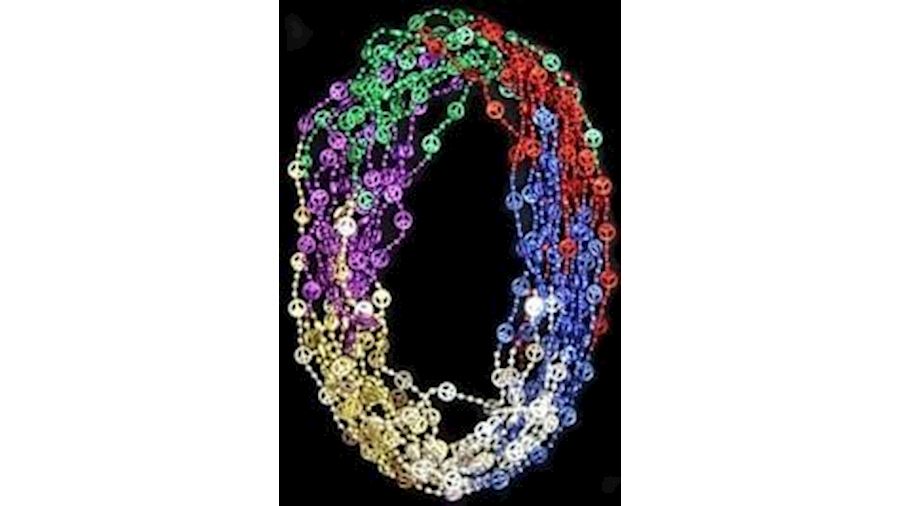 33in Metallic Rainbow Color Section Small Peace Si