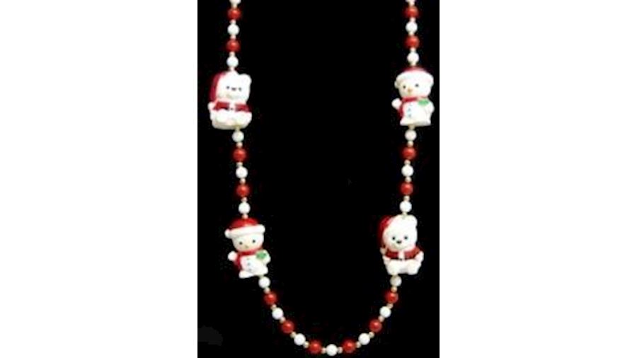 42in Snowman/ Bear Santa Necklace-BG