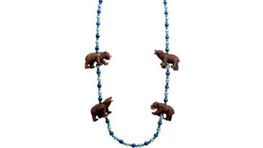 42in Grizzly Bear Necklace-EA