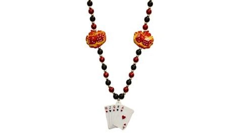 Flaming Dice Necklace-BG