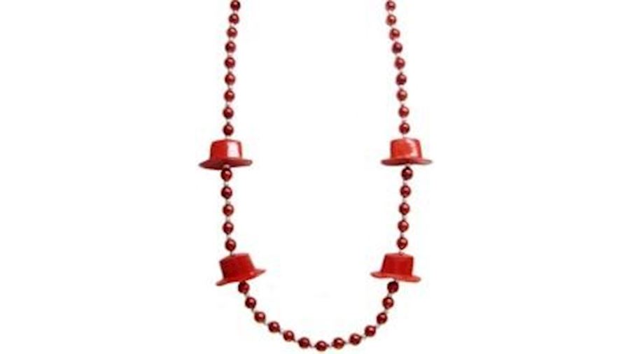 42in Red Hat Necklace-EA