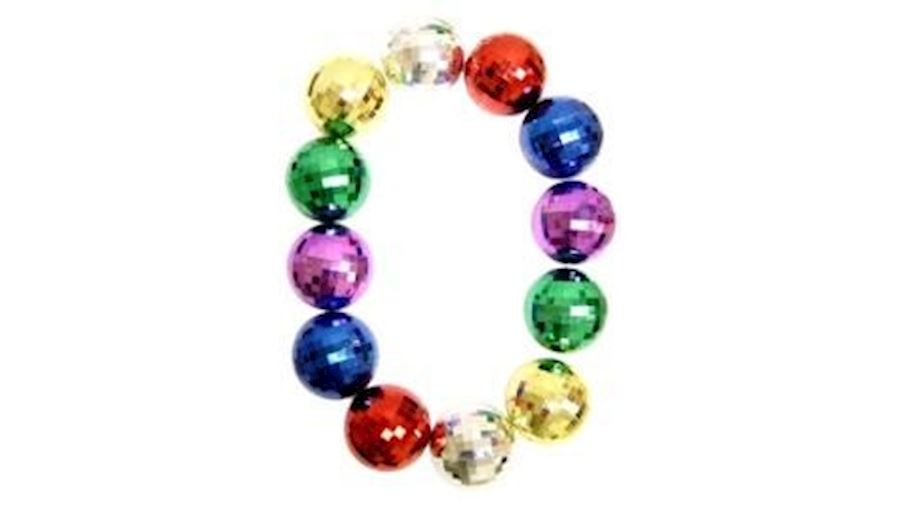 48in 100mm Disco Ball Shape Assorted Color Beads-B