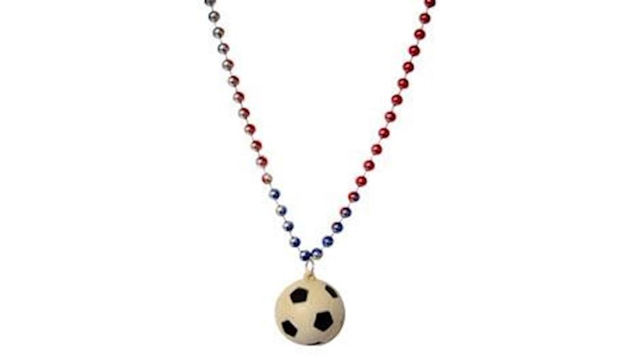 33in Metallic Red/ Blue/ Silver Tricolor Bead w/ F