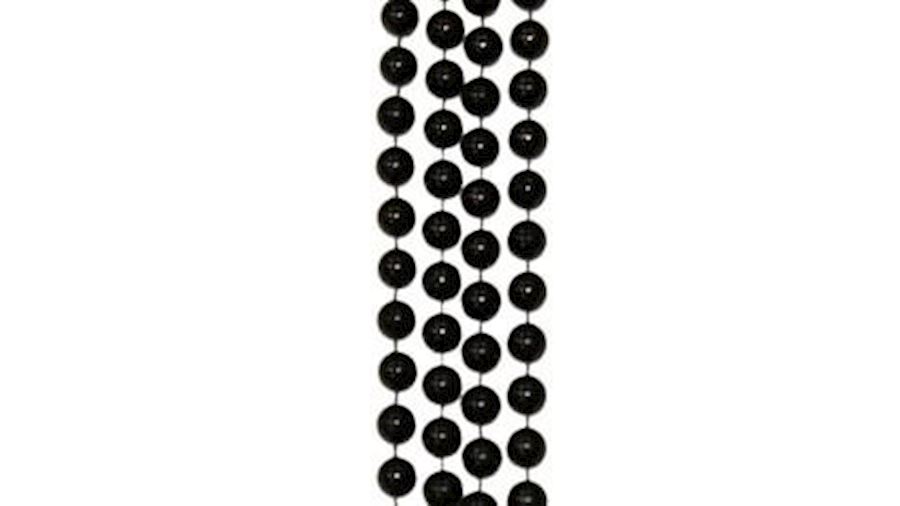 12mm 48in Black Beads {Halloween}{throw}-BG