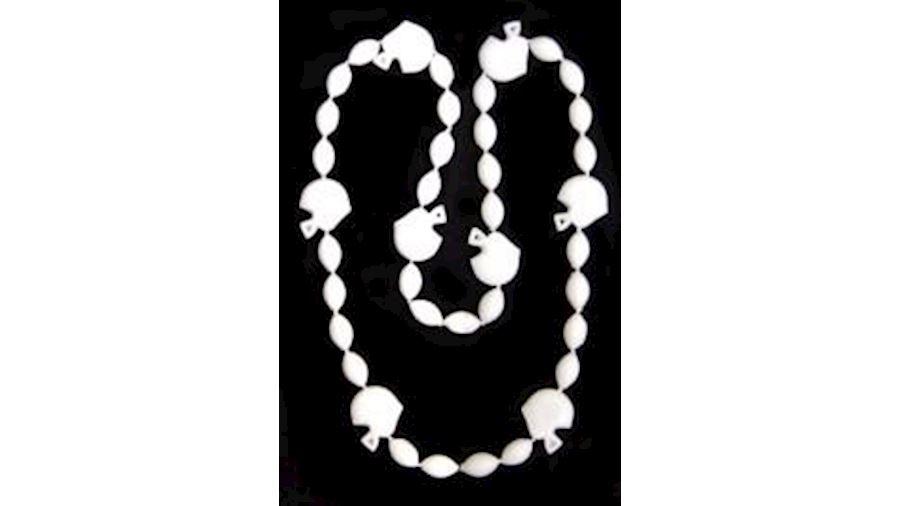 36in White Clear Coat Football/ Helmet Beads{throw