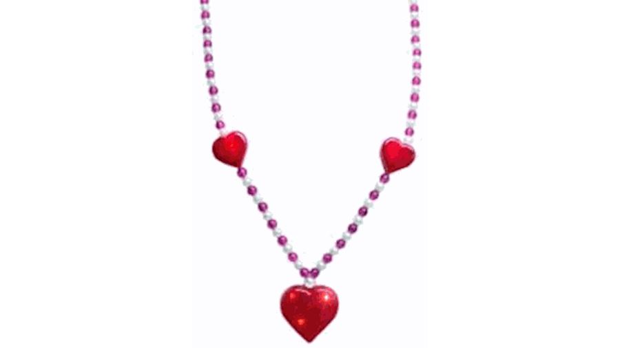 Flashing Heart Necklace-BG