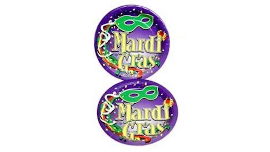 9in Mardi Gras Plates