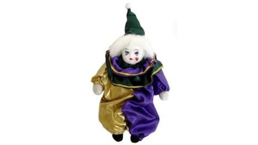 10in x 4in  Jester Clown Doll