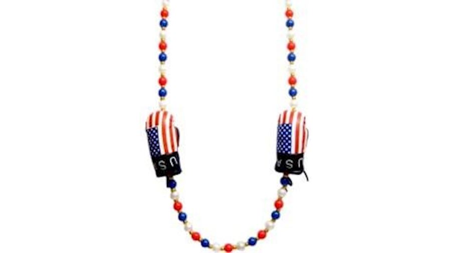 42in Plush USA Boxing Glove Necklace-EA