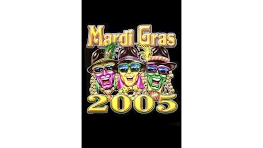 24in x 18in 2005 3 Faces Mardi Gras Poster