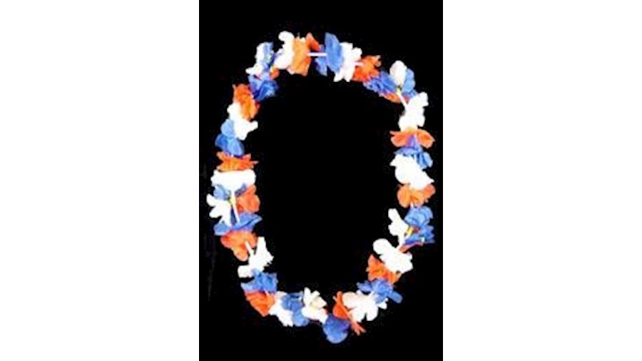 36in Patriotic Simulated Silk Flower Lei-BG