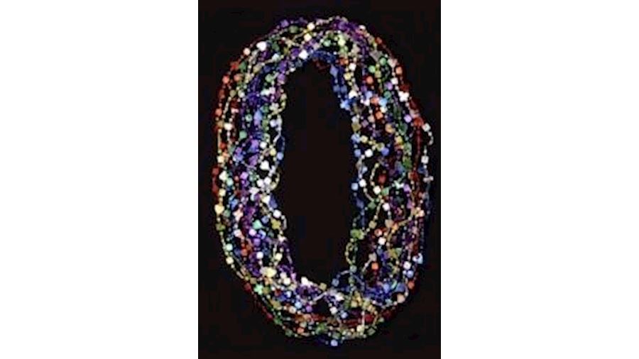 33in Metallic Assorted Color Casino Beads{throw}-C