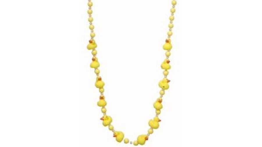 42in Pink Baby Rubber Duck Necklace/ Mini Ducks-MC