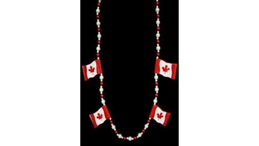 42in Canadian Flag Necklace-EA