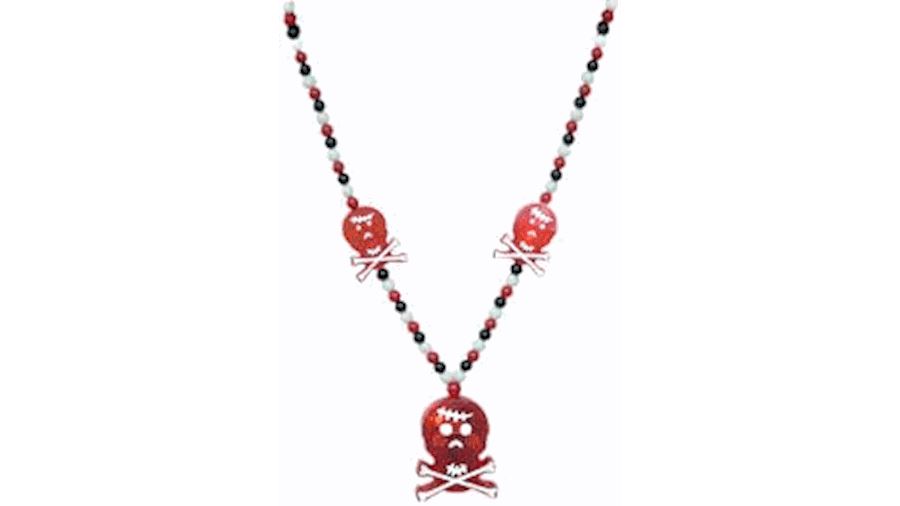 Skull and Bones Light-Up Necklace-BG