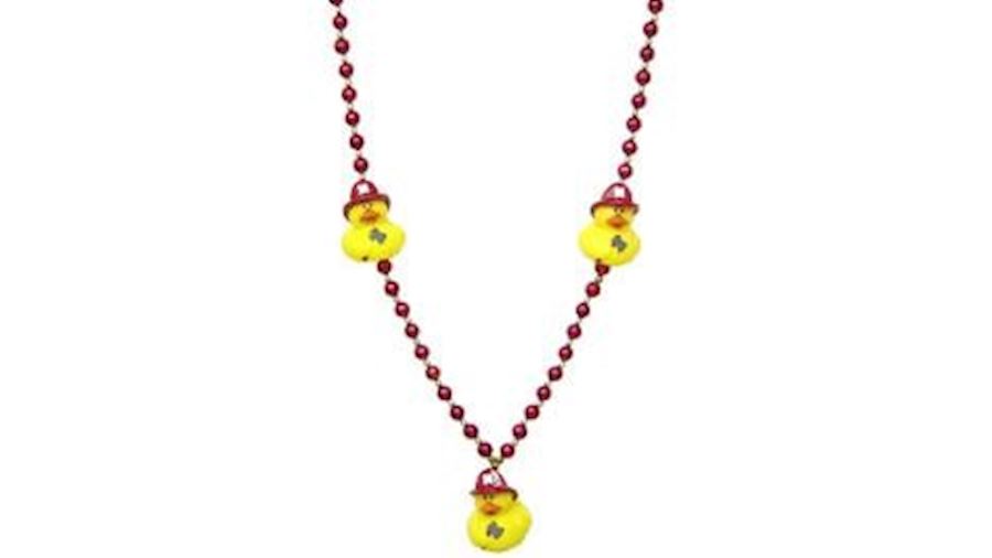 42in Fireman Rubber Duck Necklace-CS