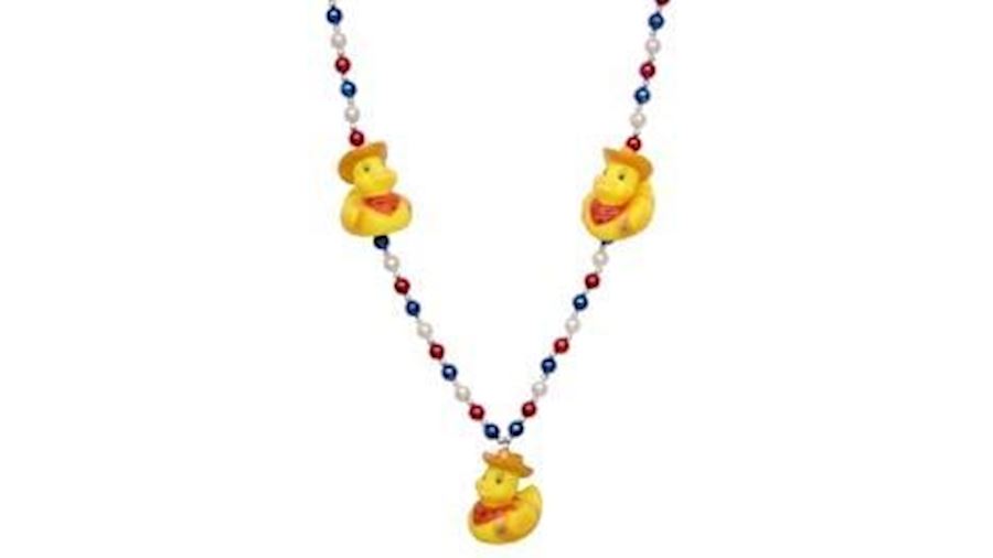 42in Cowboy Rubber Duck Necklace-EA