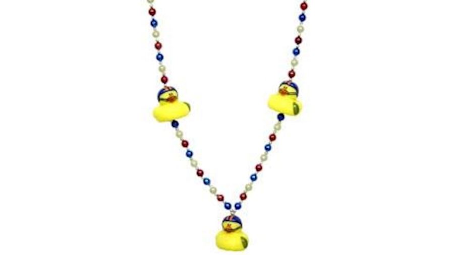 Football Rubber Duck Necklace-CS