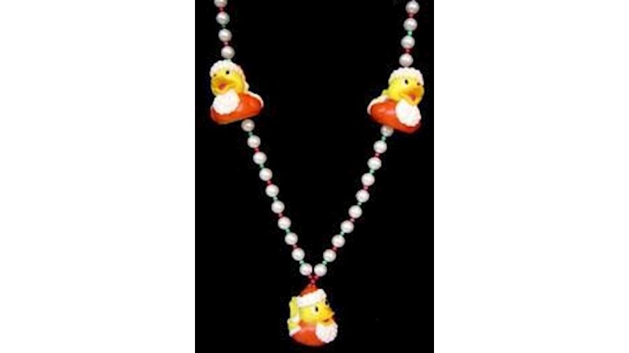 42in Santa Rubber Duck Necklace-EA