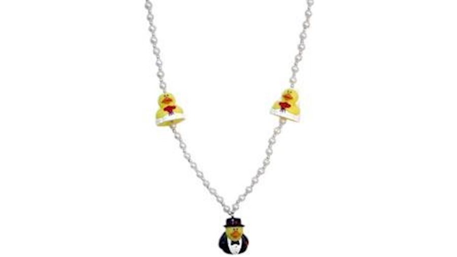 42in Groom/ Bride Rubber Duck Necklace-EA