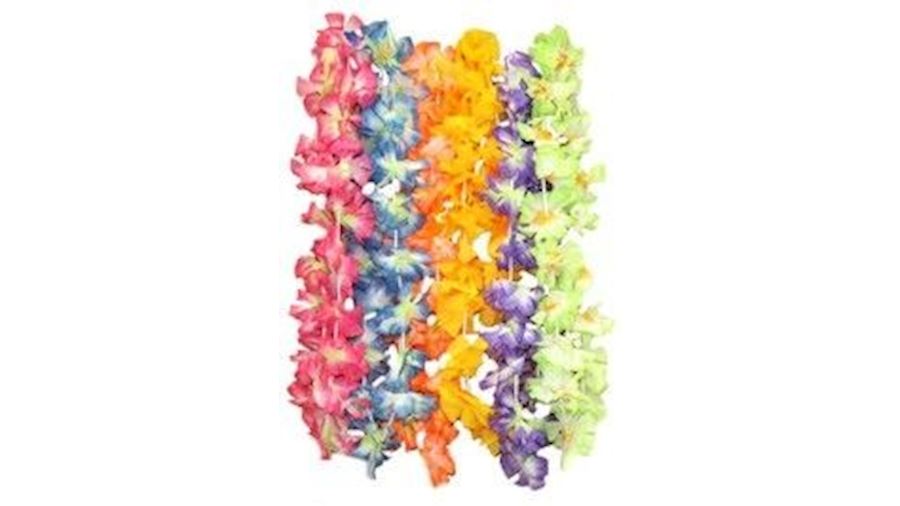 36in Assorted Color Jumbo Carnation Lei-EA