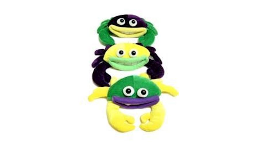 11in Plush Purple Green Yellow Crab