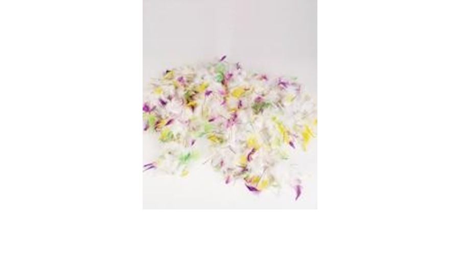 White Feather Boas With Assorted Tinsel and Tips