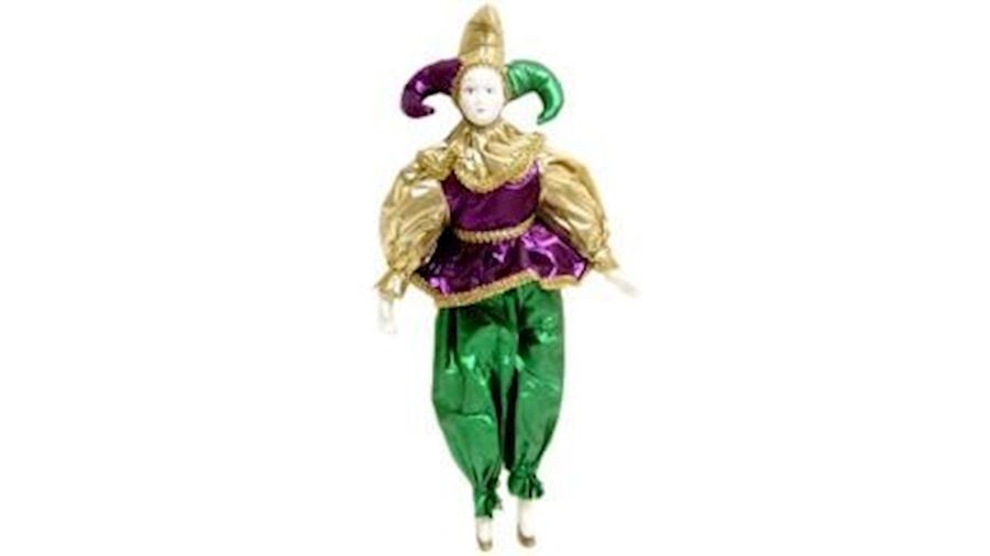 19in x 6in Mardi Gras Doll