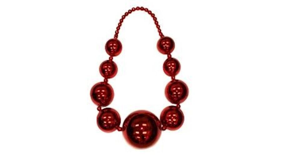 Big Balls Necklace: Metallic Red