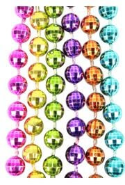 7mm 33in Metallic Neon 6-Color Mardi Gras Beads